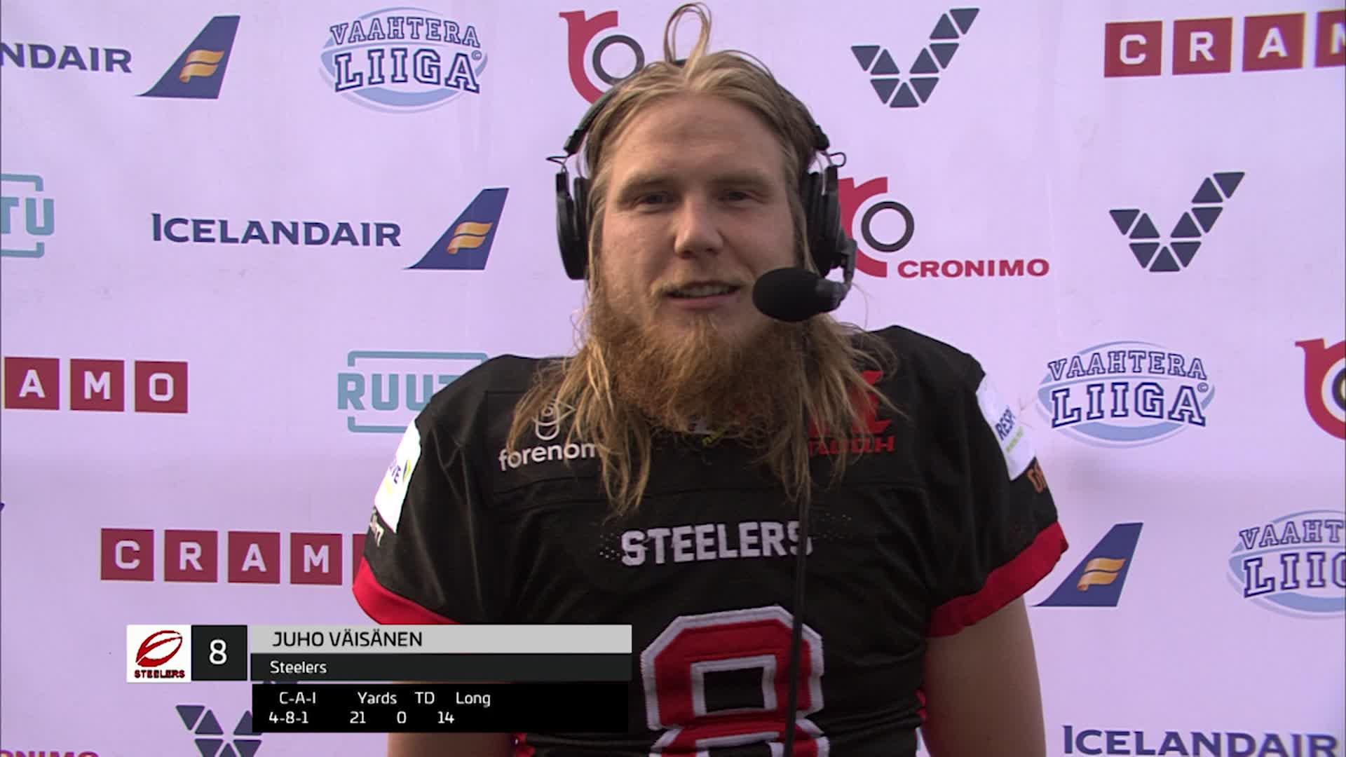 Pelin jälkeen Juho Väisänen, Kuopio Steelers Ruutu