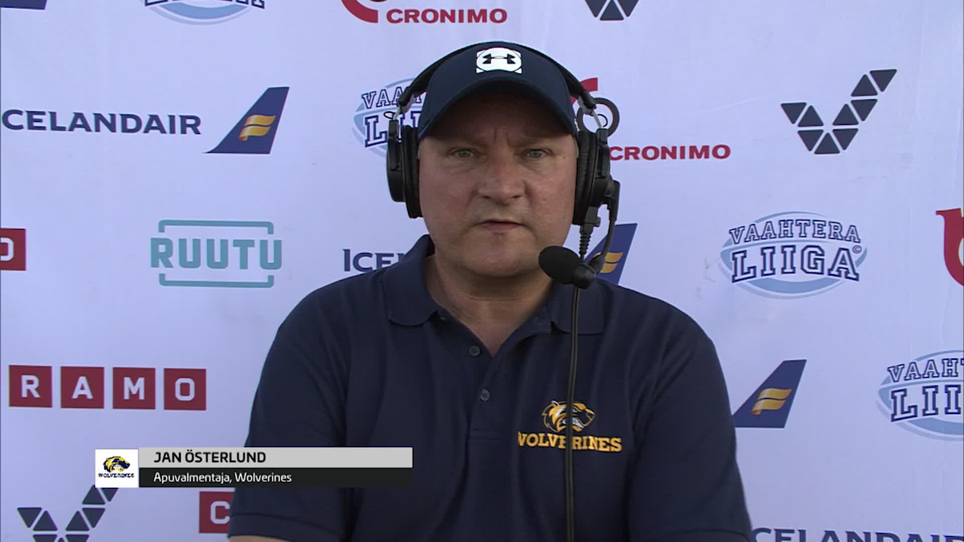 Puoliaikahaastattelussa Wolverinesin apuvalmentaja Jan Österlund