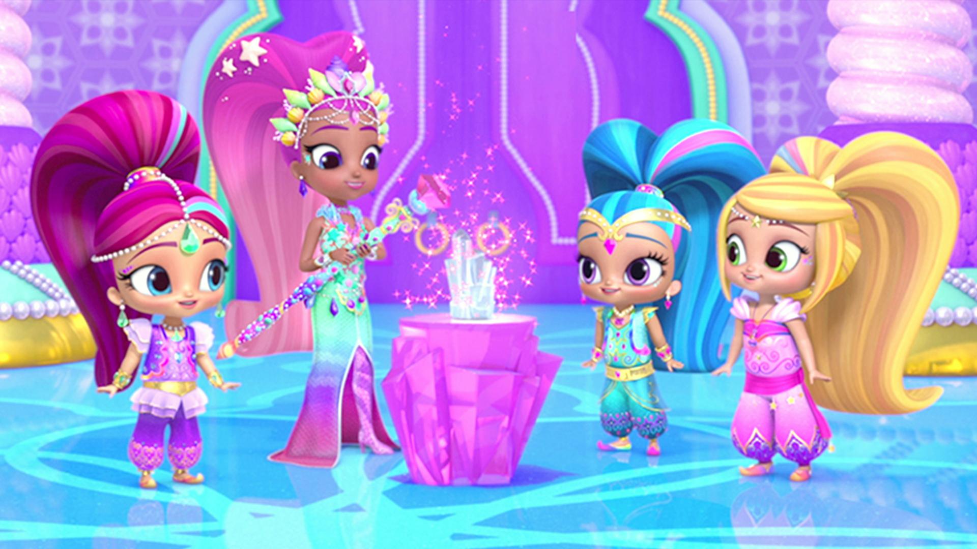 Shimmer ja Shine • Kausi 3 • 13 Glitter Glitch!; Coral Chaos Ruutu