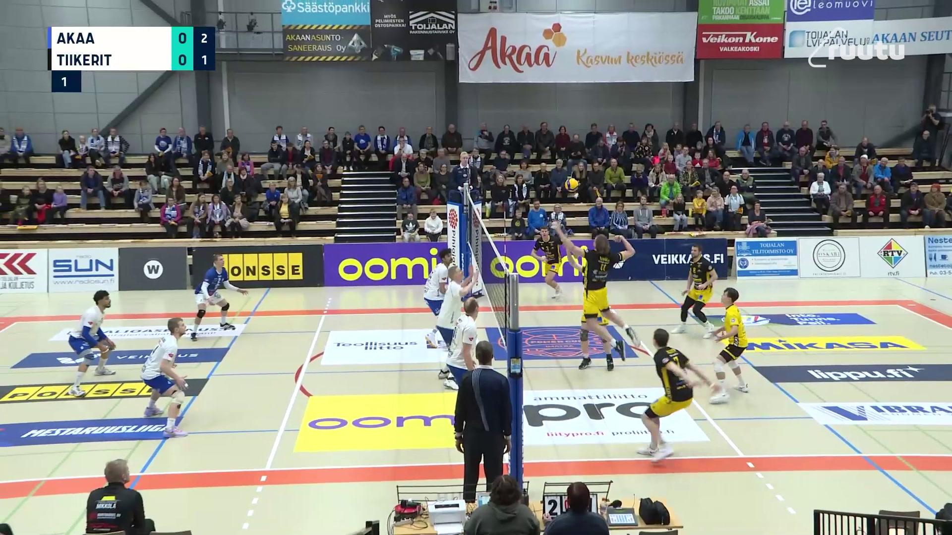 Huippuhetket: Akaa-Volley - Tiikerit 17.3.2023 (1. Puolivälierä) | Ruutu