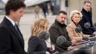 Länsimaiden johtajat saapuivat Hostomelin lentokentälle Ukrainan sodan kaksivuotispäivänä